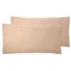 2 Musselin-Kissenhüllen 40 x 80 cm unifarben beige
