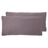 2 Musselin-Kissenhüllen 40 x 80 cm unifarben mauve