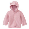 Baby Teddyjacke mit Kapuze rosa