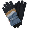 Jungen Handschuhe mit Farbteiler dunkelblau / hellbraun / blau