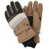 Jungen Handschuhe mit Farbteiler hellbraun / schwarz / beige