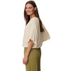 Damen Bluse in Crinkle-Optik