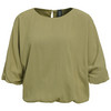 Damen Bluse in Crinkle-Optik