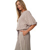 Damen Bluse in Crinkle-Optik