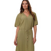 Damen Kleid in Crinkle-Optik