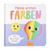 Baby Farben-Buch mit bunten Seiten lila / weiss