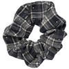 Scrunchie mit Karomuster dunkelblau