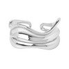 Damesring met dubbele band zilver