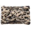 Damen Stirnband mit Leo-Allover beige