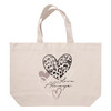 Canvas-Shopper mit Print beige