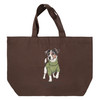 Canvas-Shopper mit Print dunkelbraun