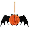 Dekohänger Fledermaus mit Wabenball orange / schwarz