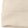 Damen Strickmütze mit kleinem Aufnäher 