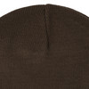 Damen Strickmütze mit kleinem Aufnäher 