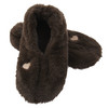 1 paar damesslippers met pluche-look 