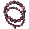 2 damesarmbanden met een matte afwerking donkerpaars