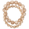 2 damesarmbanden met een matte afwerking lichtbruin