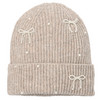 Mädchen Strickmütze mit Perlen-Applikation