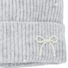 Mädchen Strickmütze mit Perlen-Applikation