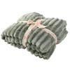 Kuscheldecke in Streifen-Optik grün