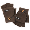 Jungen Handschuhe mit Klappfäustling dunkelbraun