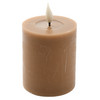 LED Wachskerze mit Flammeneffekt beige