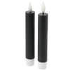 2 LED Stabkerzen mit Flammeneffekt schwarz