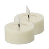 2 LED Wachskerzen mit Flammeneffekt creme