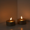 2 LED Wachskerzen aus Wachs