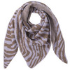Damen Winterschal mit Zebra-Muster lila / braun