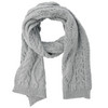 Damen Winterschal mit Zopfmuster grau