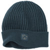 Gebreide babymuts met opnaaiplaatje donkerblauw