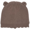 Newborn Strickmütze mit Öhrchen braun