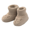 1 paar babyslofjes met een berengezicht beige