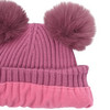 Gebreide muts voor meisjes met twee pompons