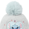 Stitch-breimuts met pompon