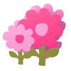 Stiftehalter in Blumen-Form pink