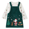 Baby Weihnachtsset mit Kleid und Shirt dunkelgrün