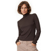 Damen Langarmshirt mit Rippstruktur