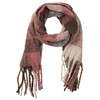 Damen Winterschal mit Karo-Muster rosa / braun / creme