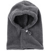 Jungen Maskenmütze aus Fleece dunkelgrau