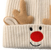 Gebreide babymuts met rendierdetails