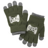 2 Paar Mädchen Handschuhe mit Motiv dunkelgrün