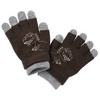 2 Paar Mädchen Handschuhe mit Motiv dunkelbraun