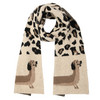 Dames sjaal met teckelmotief