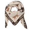 Damen Winterschal mit Katzen-Motiven beige / braun