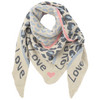 Damen Winterschal mit Mustermix hellblau