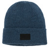 Jungen Strickmütze mit Aufnäher dunkelblau