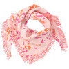 Mädchen Dreiecksschal mit Fransen creme / orange / pink