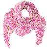 Mädchen Dreiecksschal mit Fransen braun / pink / creme